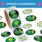 1 1/2" Green Mental Health Awareness Paper Sticker Roll 100 Pc
